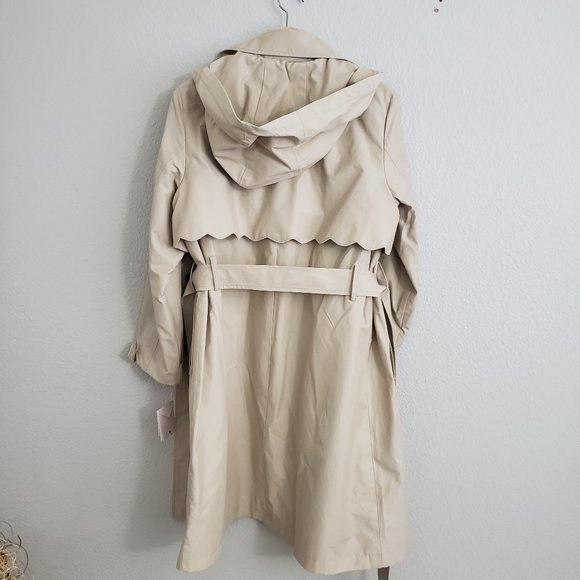 Kate Spade Scalloped Edge Belted Trench Coat - Picture 5 of 15